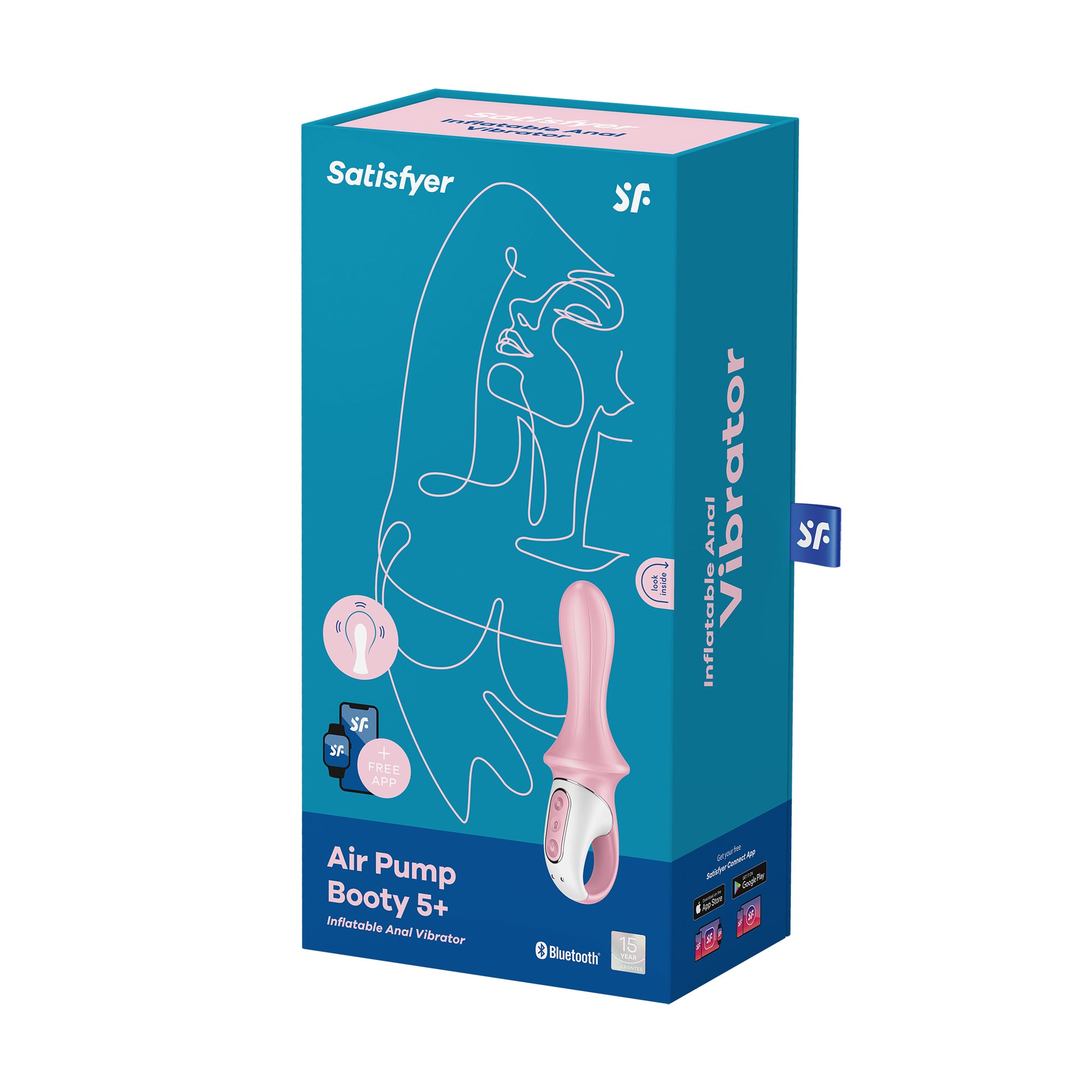Анальний смарт-вібратор Satisfyer Air Pump Booty 5+ Inflatable Anal Vibrator рожевий, 1 шт