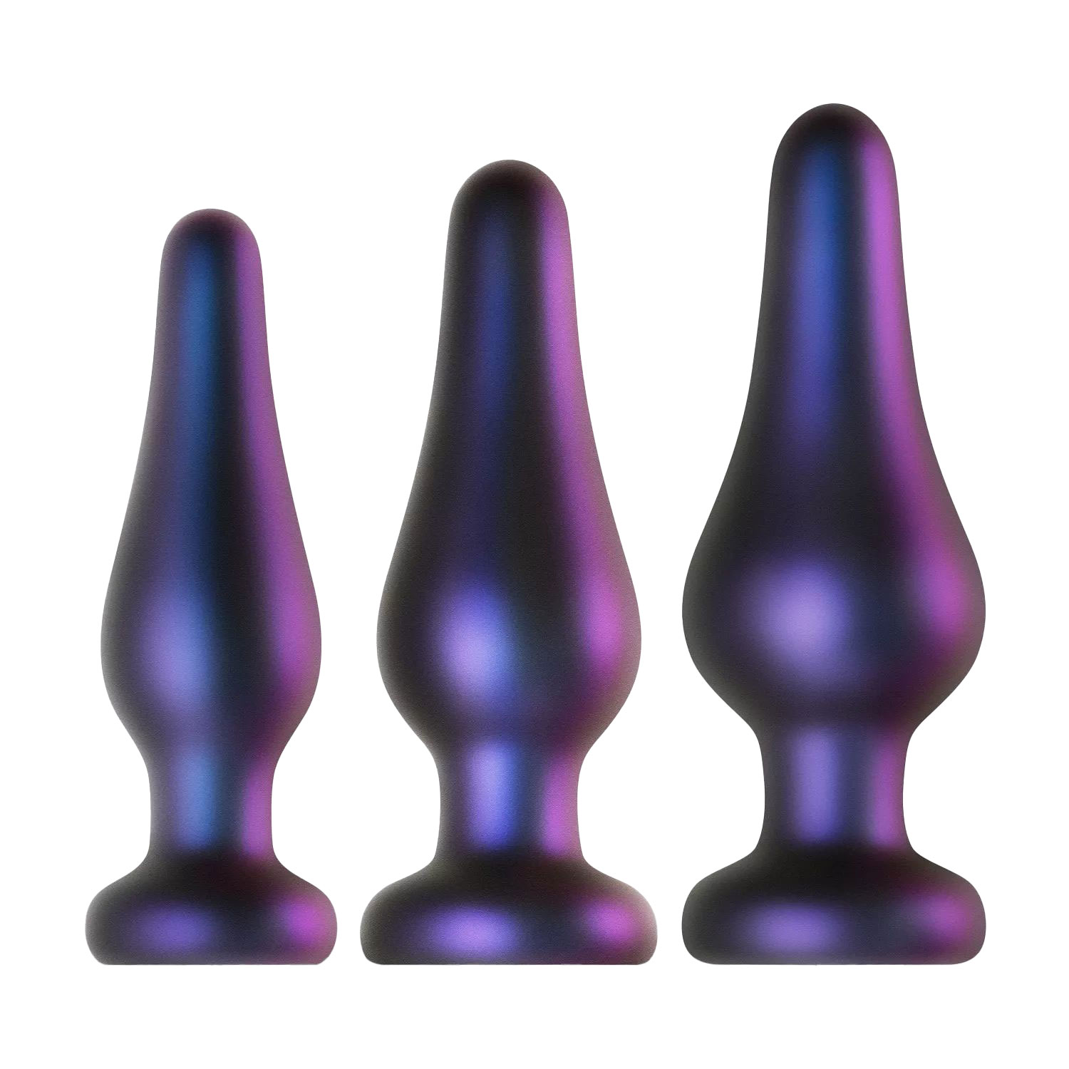 Комплект анальних пробок Hueman. Comets Butt Plug Set фіолетовий, 3 шт